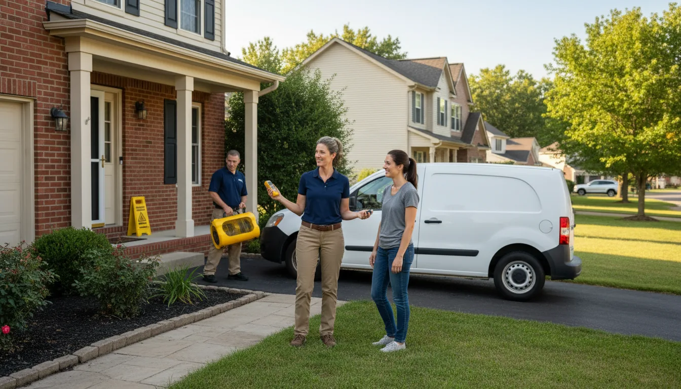 Residential water damage restoration in Winslow, NE